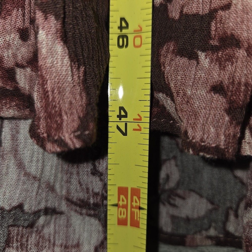 BOHME Floral Long Sleeve Maxi Dress Size Small Roses Smocked Flowy Boho Chic - Picture 10 of 12
